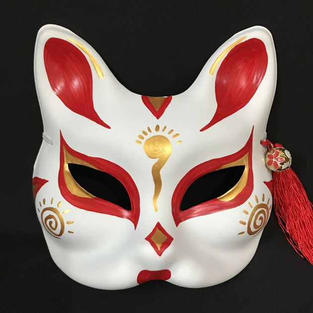 Kitsune Mask Half Face Kitsune Mask - Sunshine Foxtume