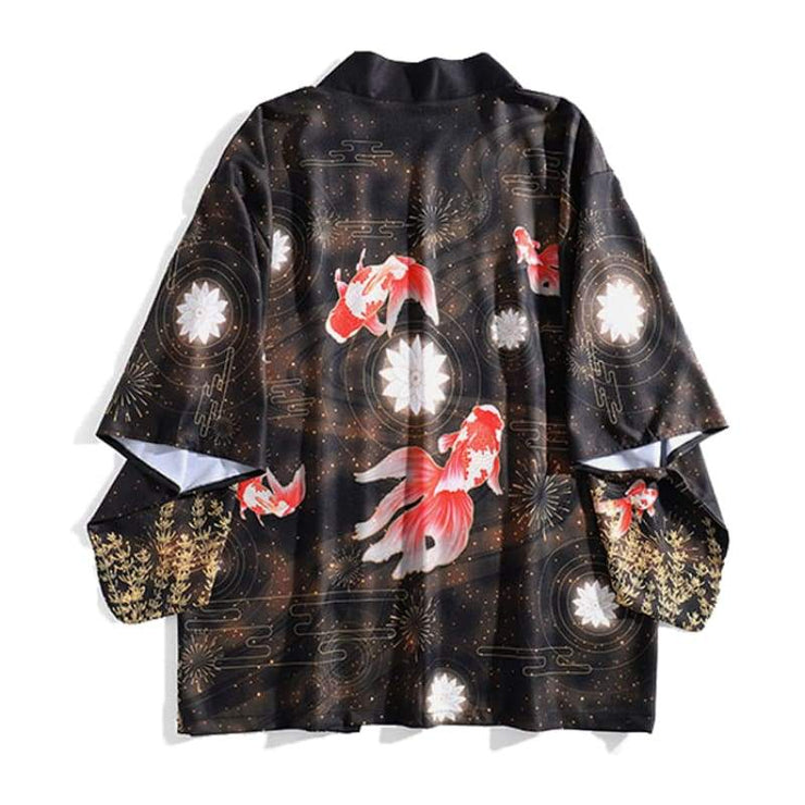 Haori Hanabi Goldfish Kimono Cardigan Foxtume