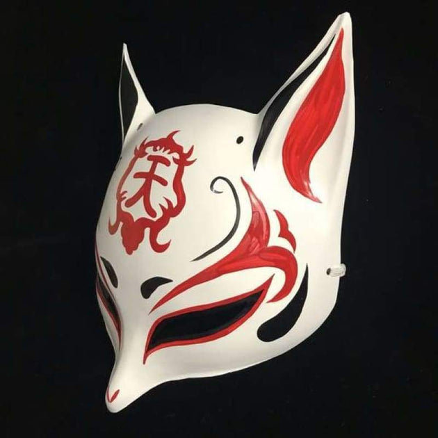 Kitsune Mask Sharp Ears Kitsune Mask - Sky Force Foxtume