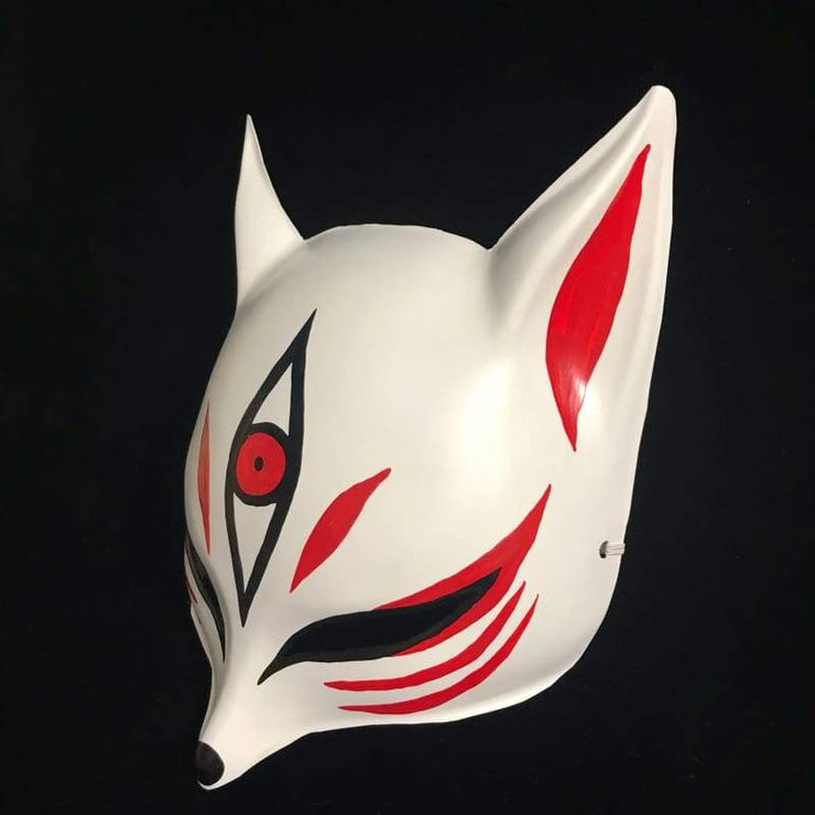 Kitsune Mask Sharp Ears Kitsune Mask - The Third Eye In Red Foxtume