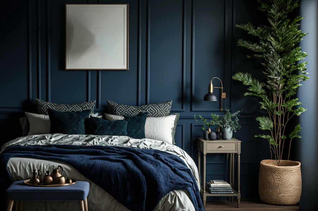 pure parima navy bedroom ideas