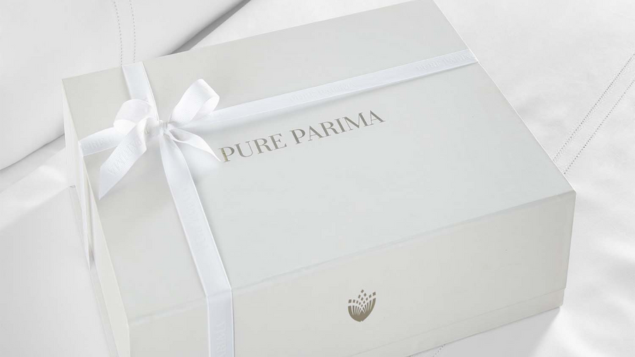pure parima certified egyptian cotton sheets recyclable gift box