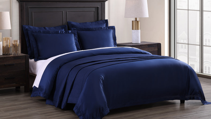 pure parima certified egyptian cotton sheets midnight