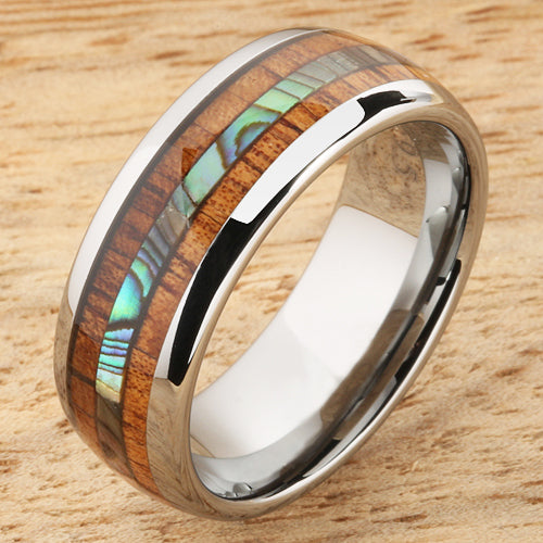 Abalone Koa Wood Bracelet