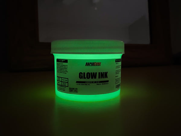 Rapid cure glow in the dark plastisol ink