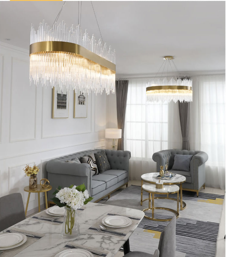 Modern Crystal Round Chandelier – AURORAE