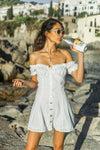 MARIA LINEN BLEND DRESS - Saphyra Boutique