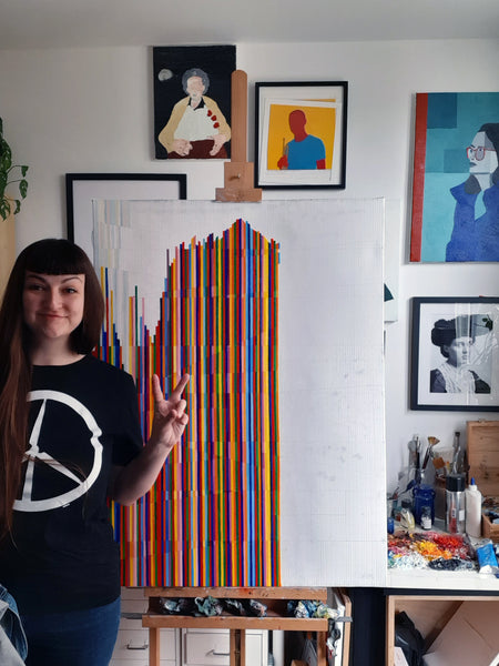 Lorna Robertson in her Art Studio 2021