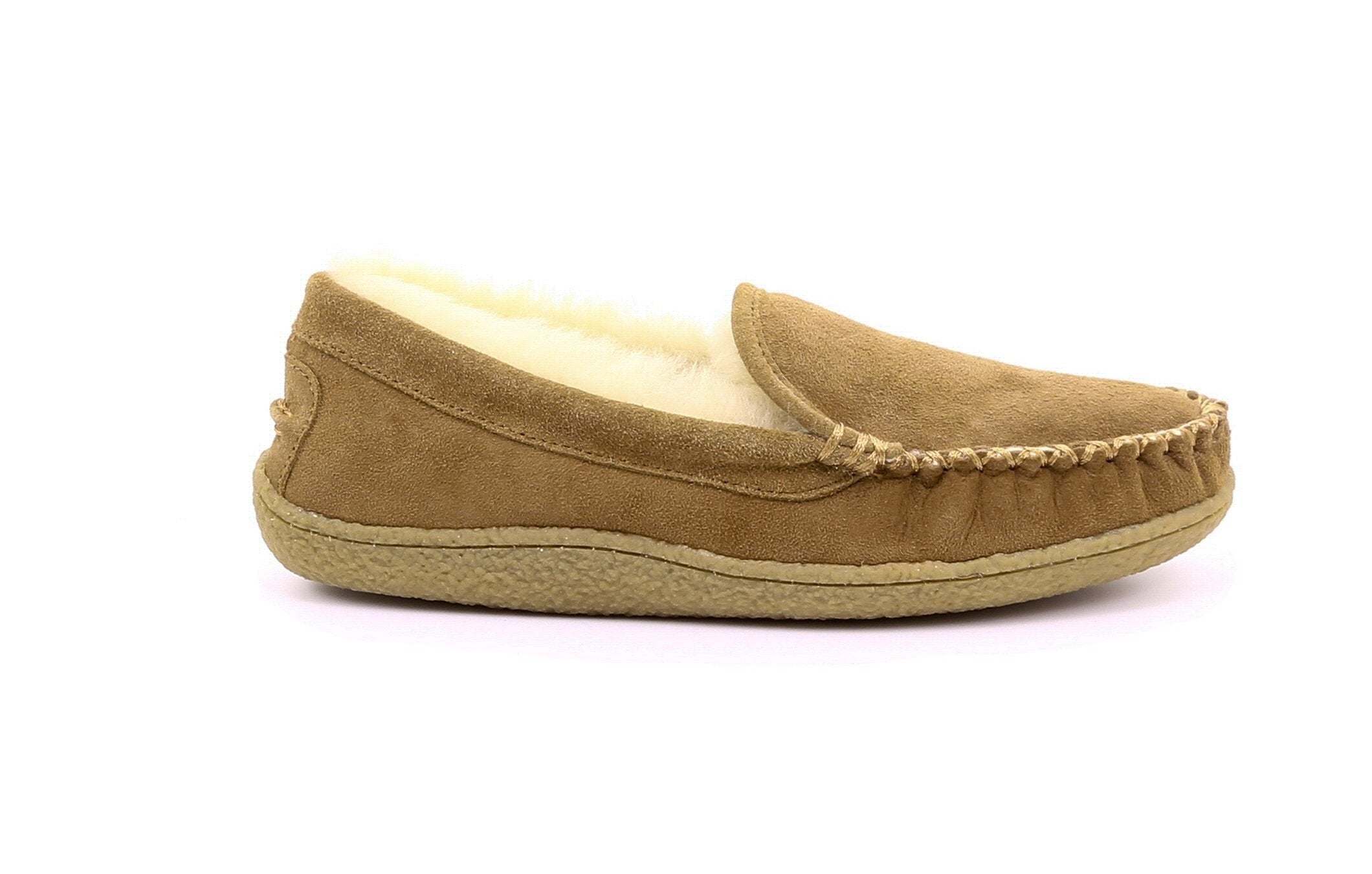 mens shearling moccasin slippers