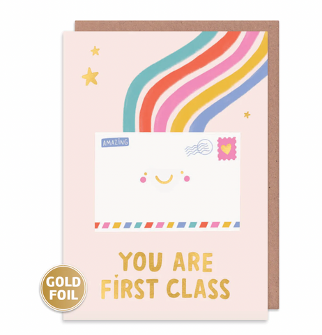 You are first class pun valentines day card