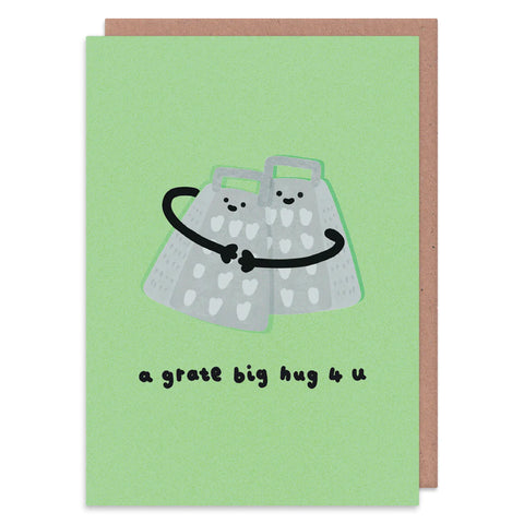 Grate big hug for you, funny pun valentines day card