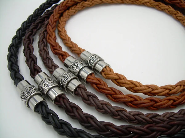 Antique Dark Brown 2mm Leather Necklace Cord With Bronze Clasp -  Israel