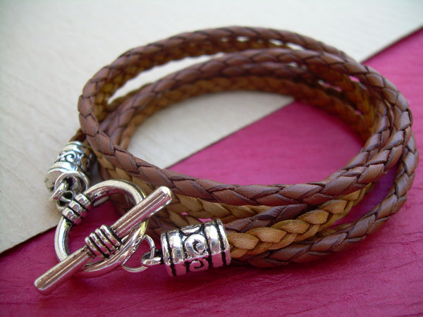 Handmade Leather Bracelet Mens Leather Barcelet Braided -  Sweden