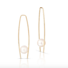 akoya pearl tension drop earrings