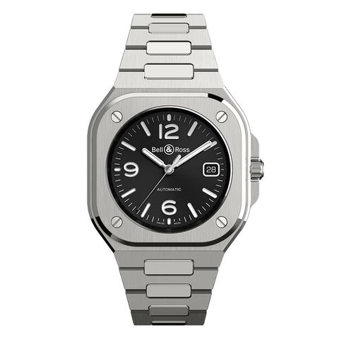 bell and ross br05 steel black dial watch