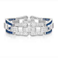 sapphire and diamond buckle bracelet