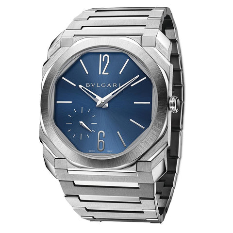 bulgari octo finissimo blue dial watch