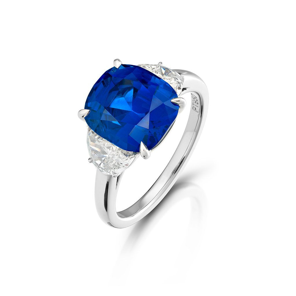 Burma Sapphire and Diamond Ring