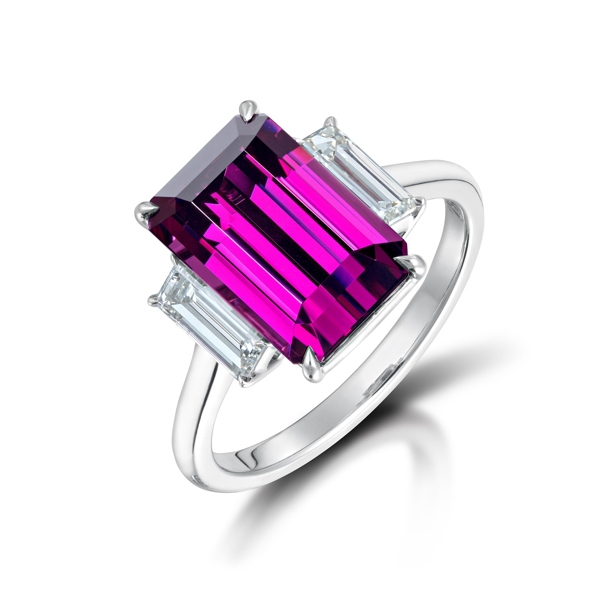 Royal Purple Garnet and Diamond Ring