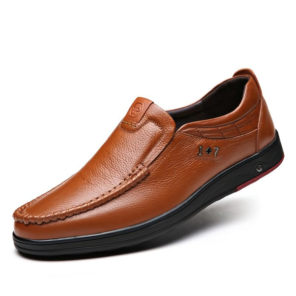 Invomall Men's Comfortable Leather Loafers