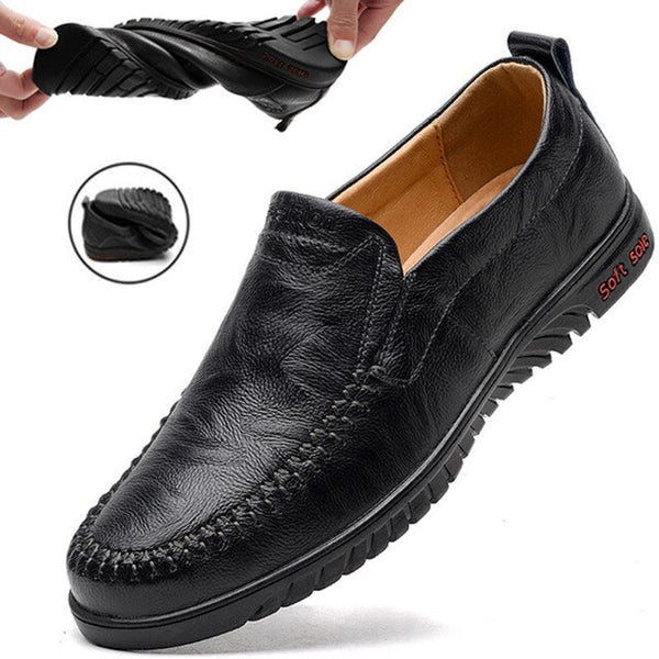 Invomall Men's Slip-On Casual Leather Loafers