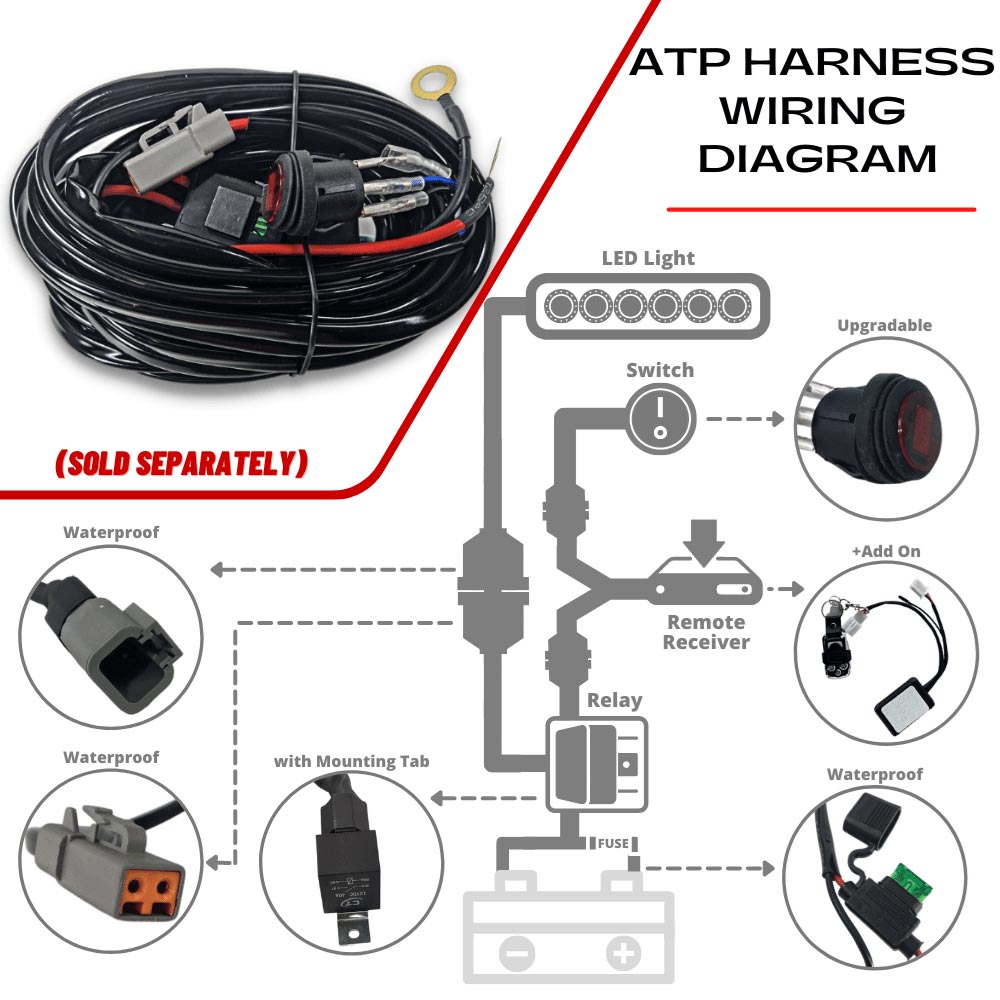 Wiring Harness for Dual Function Light Bar – Cali Raised LED