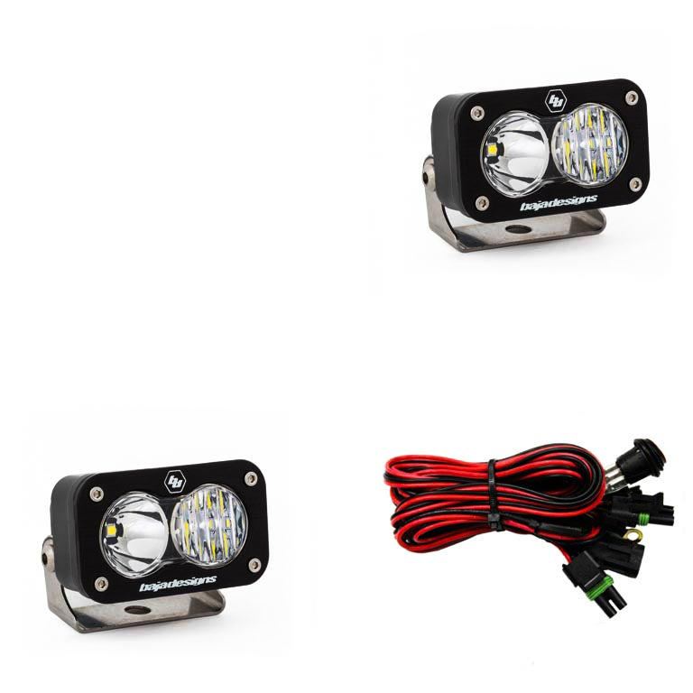 Baja Designs - Squadron-R Sport Black LED Auxiliary Light Pod Pair - U