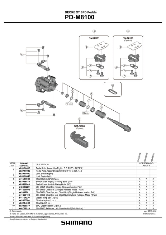 PEDAL PD-M8000 Xt Ms01 - SHIMANO