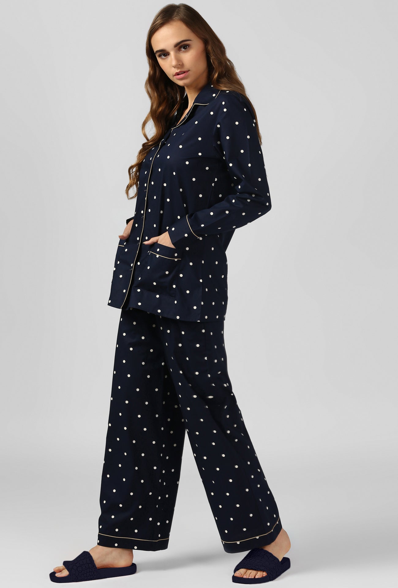 polka dot night suit