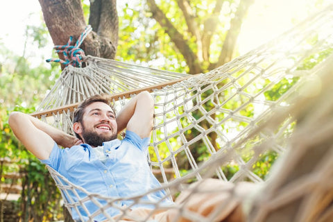 man relaxing