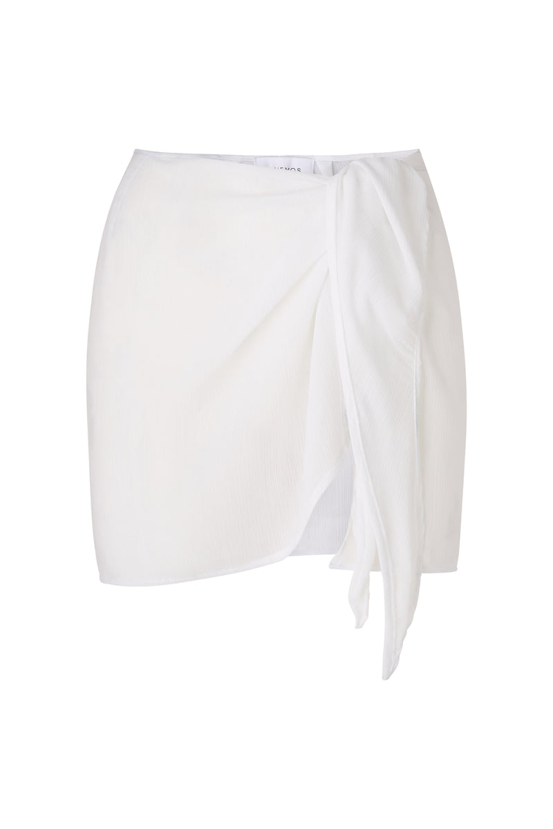 white wrap bodycon skirt