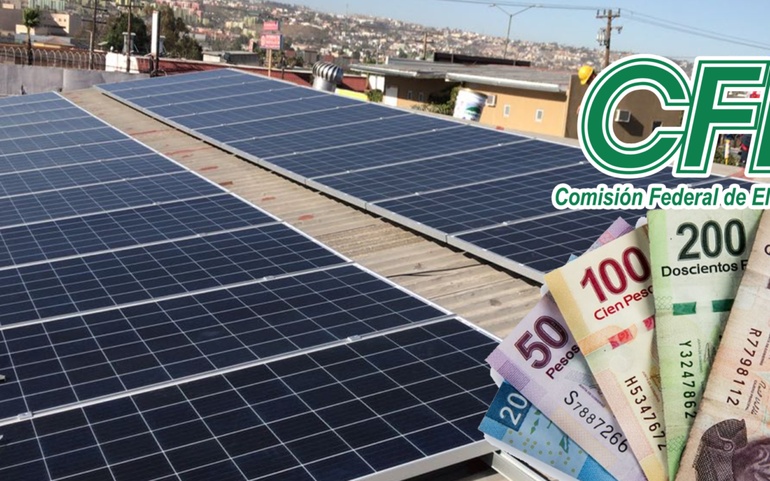 cuánto se paga a CFE con paneles solares