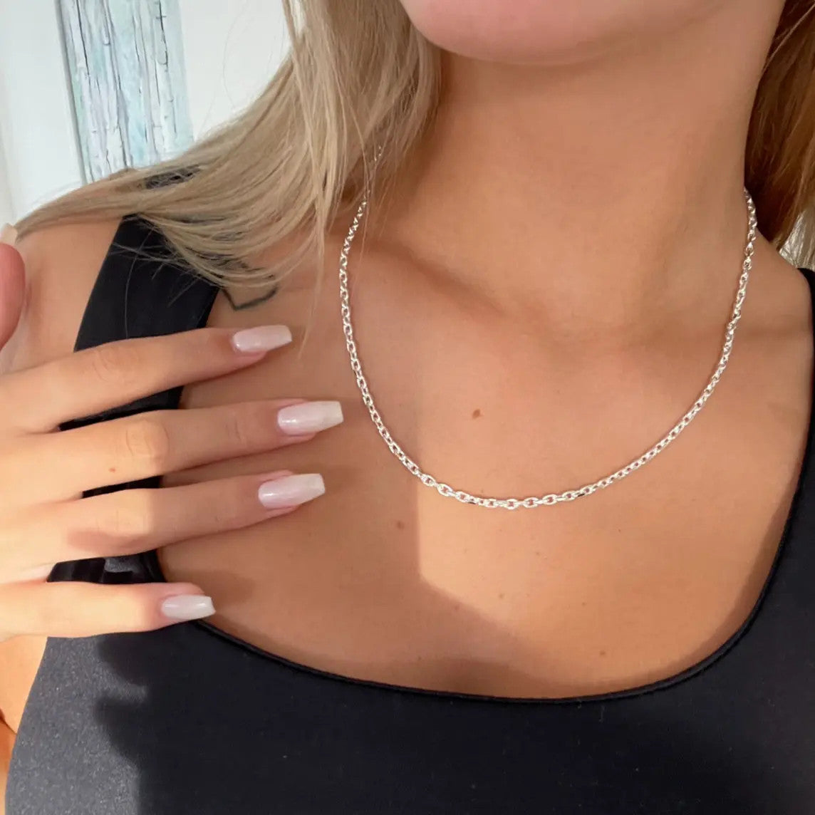 Find Halskæde, chunky anker facet, sterlingsølv, 45-55 cm/3 mm hos Beadhouse of Copenhagen i dag, med en altid hurtig levering!