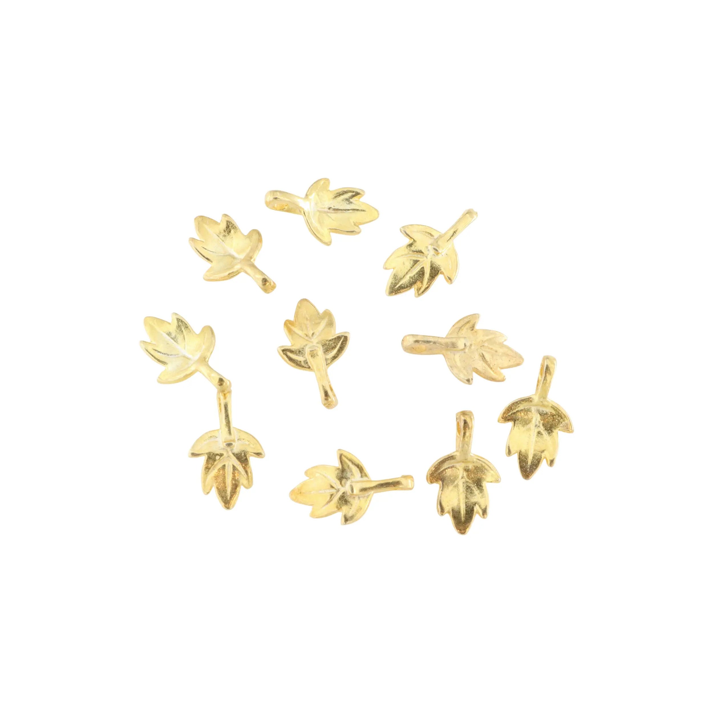 Find Vedhæng, ahornsblad, forgyldt messing, 17x10 mm. storkøb hos Beadhouse of Copenhagen i dag, med en altid hurtig levering!