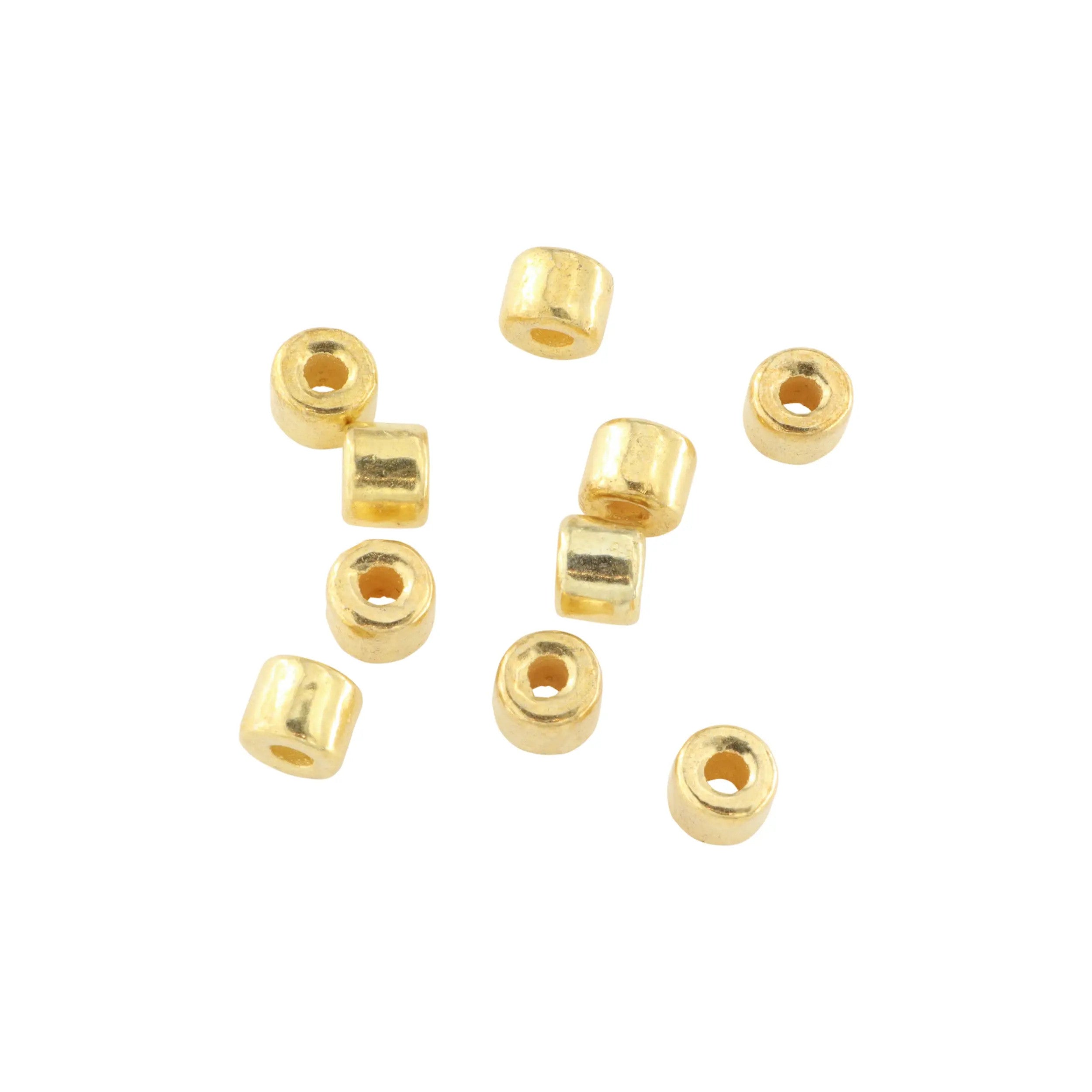 Find Metalperler, chunky cylinder, forgyldt messing, 8x7mm. storkøb hos Beadhouse of Copenhagen i dag, med en altid hurtig levering!