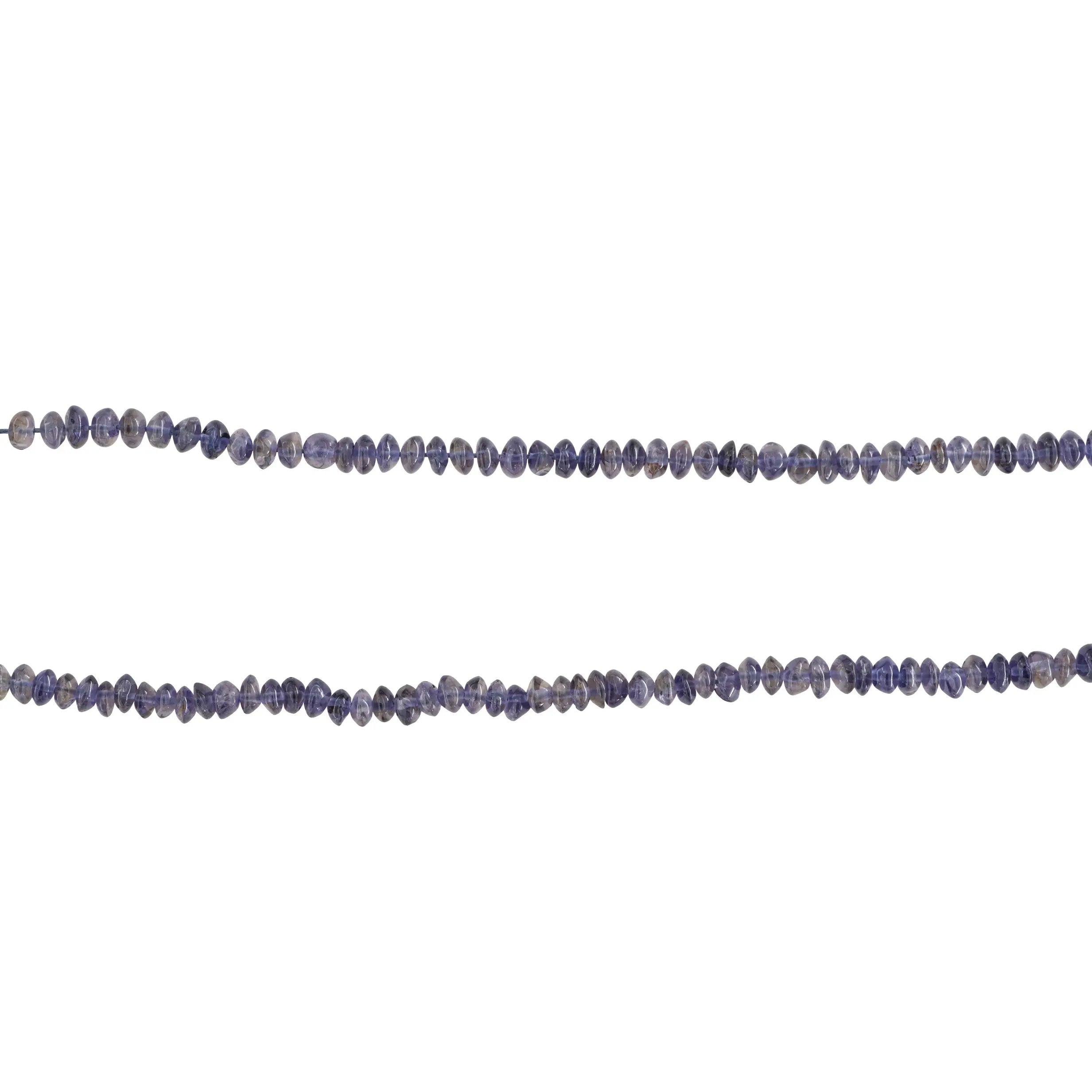 Find Smykkestensperler, string, iolit rondel, 37 cm/2 x 4 mm, storkøb hos Beadhouse of Copenhagen i dag, med en altid hurtig levering!