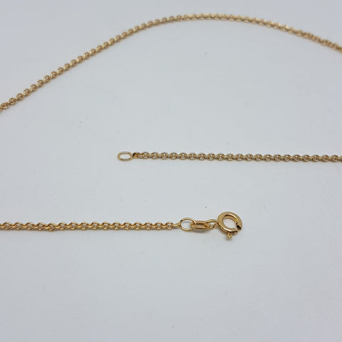Necklace, Box chain, silver, width 0.9mm, adjustable length 41-44cm