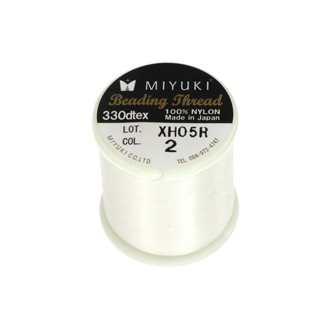 Nylon beading wire, clear, 0.3mm, 2m.