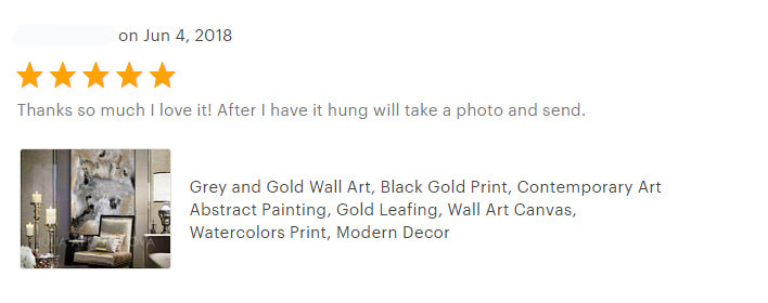 happy customers, art, photographt, printable, prints, canvas, ready to hang, reviews, julia apostolova, review, happy clients, abstract, abstract art, zen art, canvas print, bedroom, living romm, black gold teal, dinning room, decor, interior, client photo, clients house, home decor,