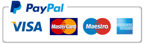 paypal, visa, master card, maestro, american express, accept credit and debit cards