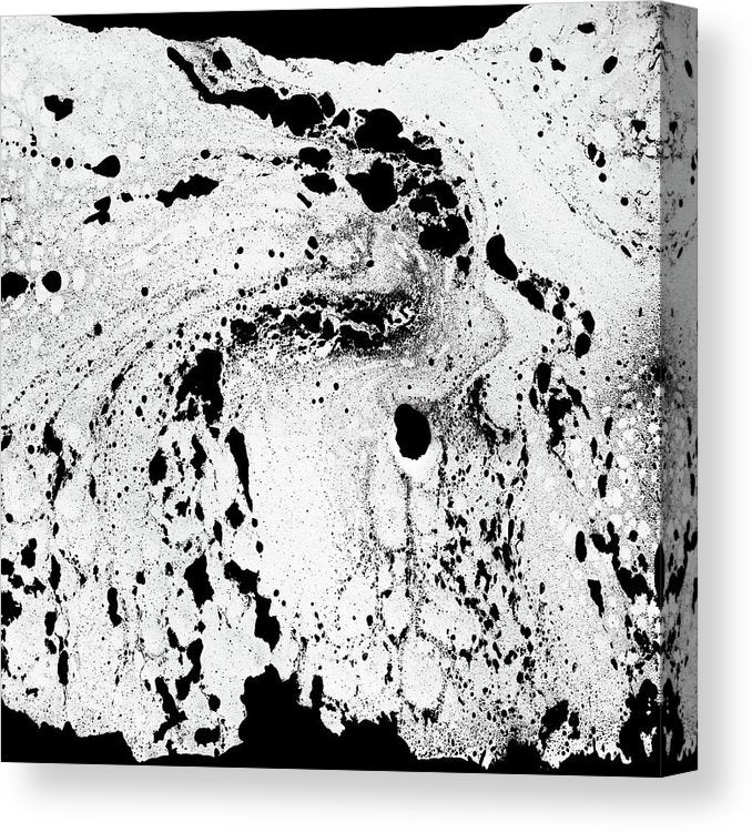 Minimal Black White Contemporary Abstract Canvas Print ...