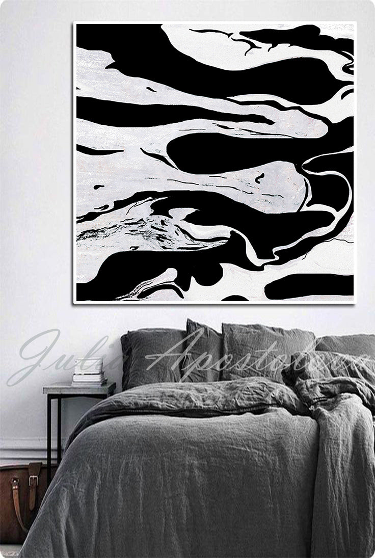 Black And White Abstract Art Contemporary Abstract Modern