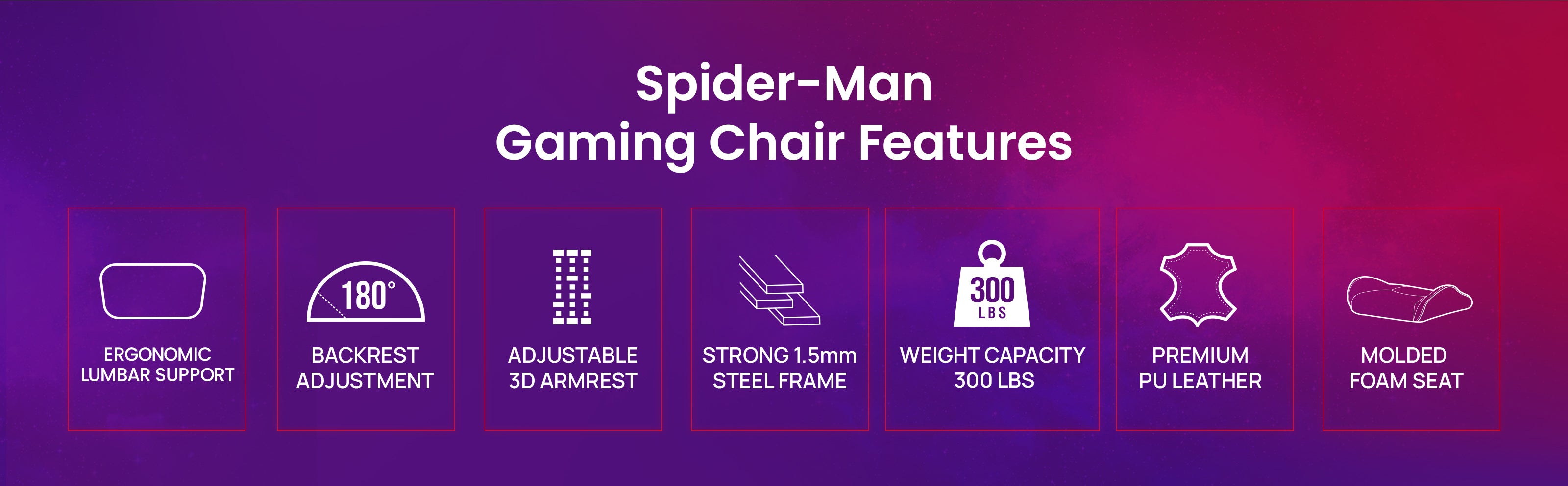 Neo Chair PRIME Spider-Man Edition (MV-ARC-SM) Marvel Gaming -Neo chair Sales ARC SM EBC 02 bc6274f2 e991 4b99 b49a 947041b5cd0e