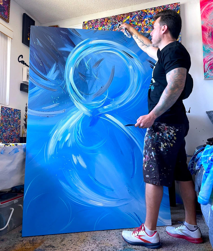 ocean painting commission by Michael Carini of Carini Arts in San Diego, CA 