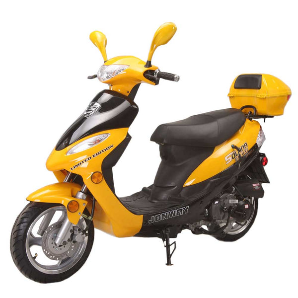 yellow scooter