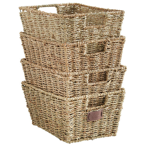 seagrass baskets for bathroom | Small Bathroom Organization Products