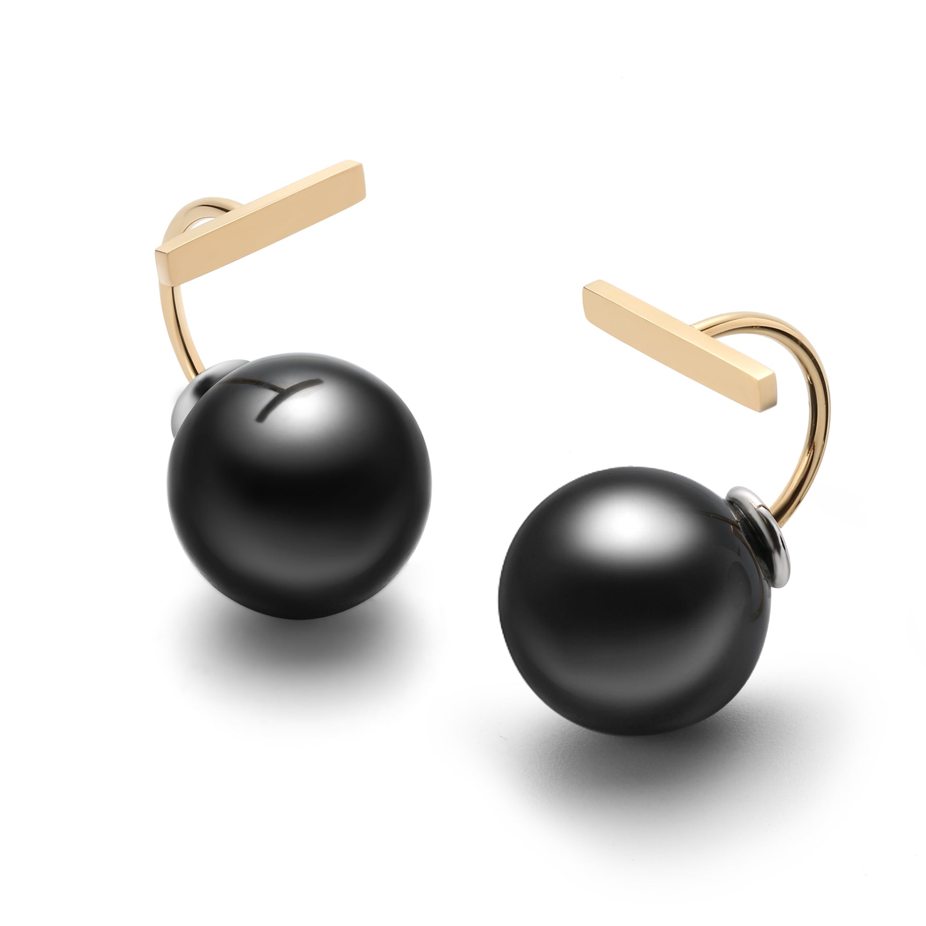 real black pearl earrings