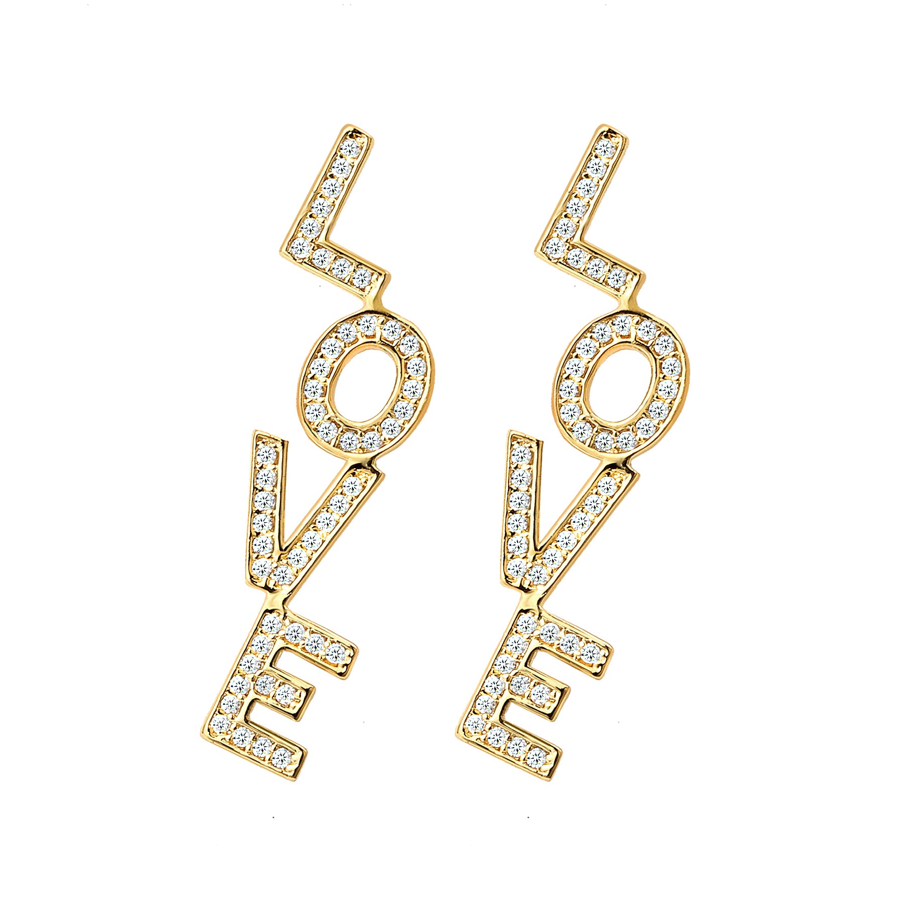 Micro Pave 'FUCK YES' Dangle Stud Earrings – Wendy Nichol