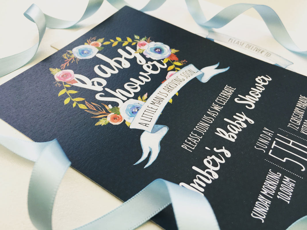 baby boy baby shower invitation