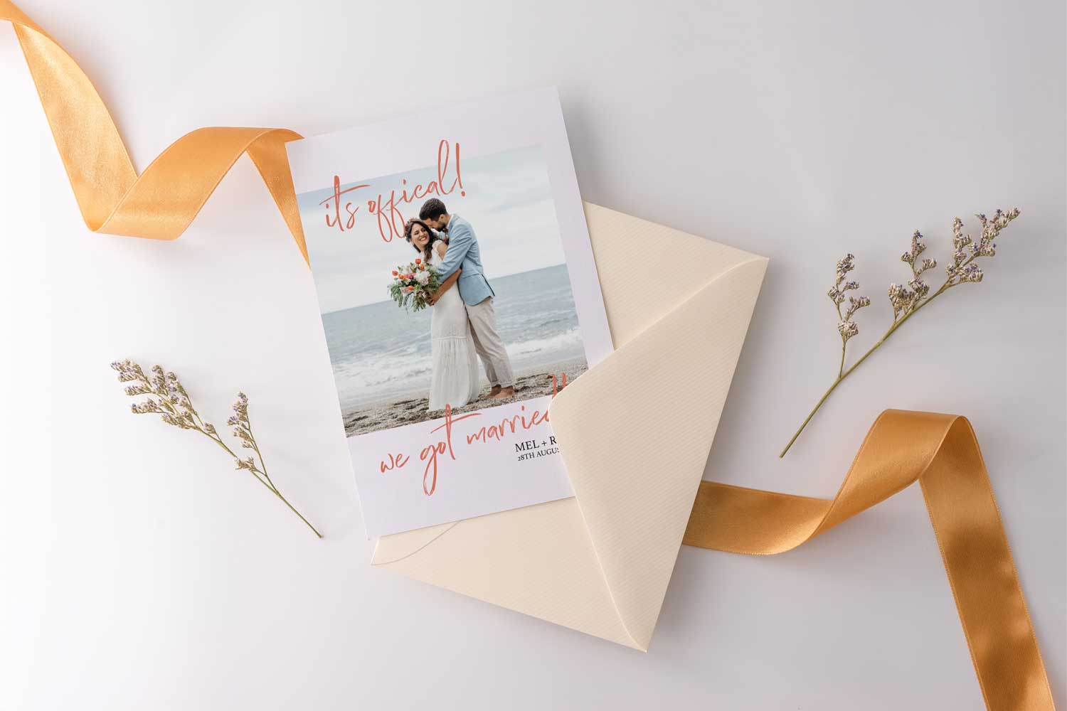 elopement and just married cards